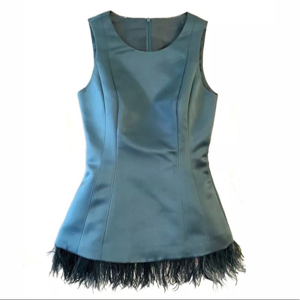 Double Face Satin Scoop Neck Top